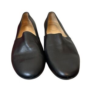 Dansko Black Leather Slip-On Flats